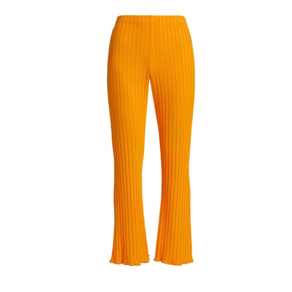 Simon Miller Pants - New SIMON MILLER Rib-Knit Cyrene High-Rise Pants in Sunset Orange Size Medium